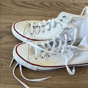 Classic White High-Top Kids Sneakers